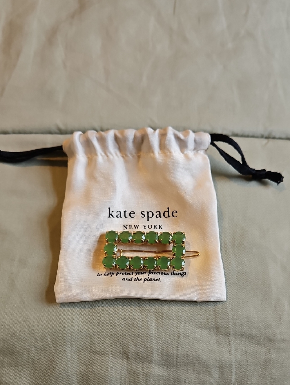 Kate Spade Barette Green Dust Bag